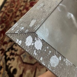 Tozai 5x7 Calf Hair Gray and Silver Picture Frame